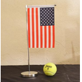 Table Flag pole, banner arm + Double sided flag